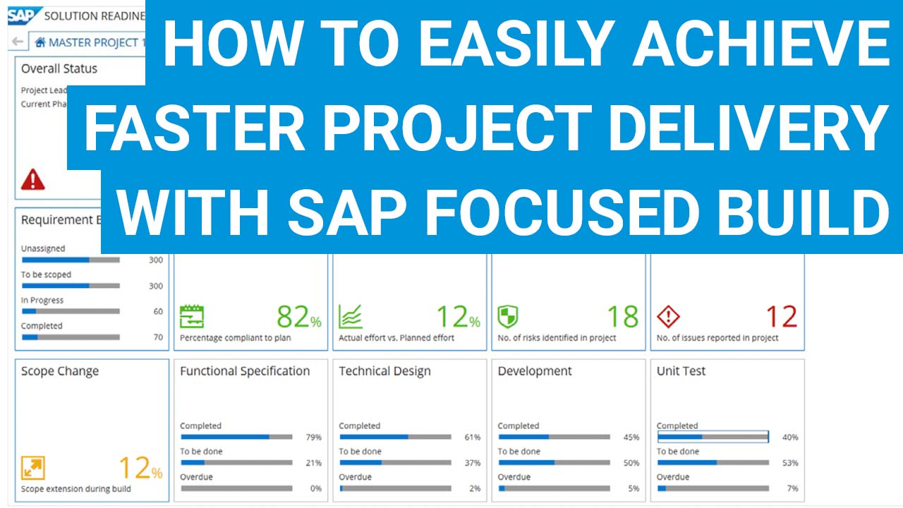 How to easily achieve faster project delivery with SAP Focused Build